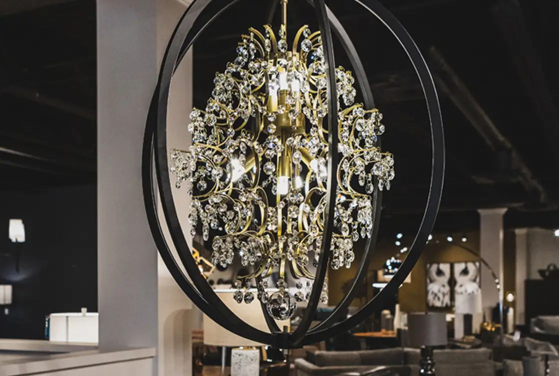 Big Chandelier in Showroom