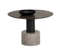  104628 - MONACO COFFEE TABLE - BLACK - GREY MARBLE / RAW UMBER