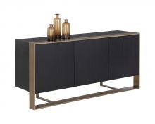 Sunpan 107056 - DALTON SIDEBOARD - ANTIQUE BRASS - BLACK