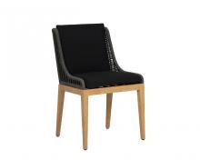 Sunpan 109518 - SORRENTO DINING CHAIR - NATURAL - REGENCY BLACK