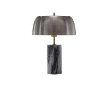 Sunpan Lights 106979 - ALUDRA TABLE LAMP - GREY MARBLE - ANTIQUE SILVER