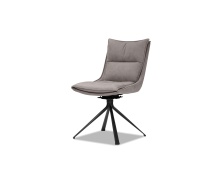 Mobital DCH-PUCC-RHIN-BLASW - PUCCINI    Swivel  Dining Chair Rhino Ultra Suede Black Powder Coated Steel