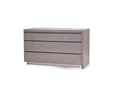 Mobital DRE-SAVV-LIGR- - SAVVY    Dresser with Extension Light Grey High Gloss / Soft Closing Drawers