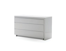 Mobital DRE-SAVV-WHIT- - SAVVY    Dresser with Extension White High Gloss / Soft Closing Drawers