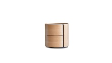 Mobital NIG-BURR-WOAK- - BURROW     Night Table Black Sintersone Top White Oak Veneer