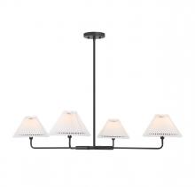  M100121MBK - 4-Light Chandelier in Matte Black