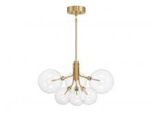  M100135NB - 6-Light Chandelier in Natural Brass