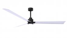  AKLK-BK-MWH-72 - Alessandra a transitional 3-blade ceiling fan in matte black finish with matte white blades. Optim