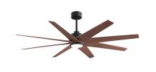  ANLK-BK-WN-64 - Ariella 8-blade ceiling fan in Matte Black and Walnut Tone blades