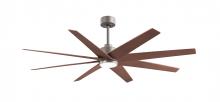  ANLK-BN-WN-64 - Ariella 8-blade ceiling fan in Brushed Nickel and Walnut Tone blades