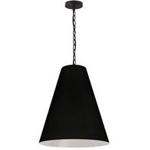 Dainolite ANA-M-MB-797 - 1LT Anaya Medium Pendant,  MB w/ BK Shade