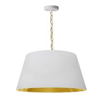  BRY-M-AGB-692 - 1LT Brynn Medium Pendant, WHT/GLD Shade, AGB