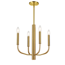  ELN-164C-AGB - 4LT Incandescent Chandelier, AGB