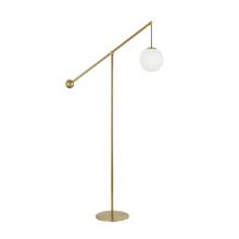  HOL-661F-AGB - 1LT Incandescent Floor Lamp, AGB w/ Opal Glass