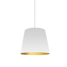  OD-S-692 - 1 Light Tapered Drum Pendant with White on Gold Shade