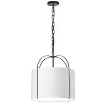  QCY-181P-BK-WH - 1LT Incandescent Pendant, BK w/ WH Shade