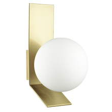  VMT-81W-AGB - 1LT Halogen Wall Sconce, AGB w/ Opal White Glass