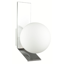 Dainolite VMT-81W-PC - 1 Light Halogen Wall Sconce, Polished Chrome w/ Opal White Glass