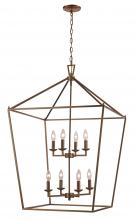  10268 AG - 8LT PENDANT-BIRD CAGE-AG