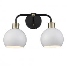  22532 BKAG-WH - Indigo Vanity Lighting Black/Antique Gold White