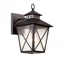  40171 BK - 1LT-WALL LANTERN-MD- X- SEEDED