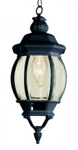  4065 BK - Parsons 1-Light Traditional French-inspired Outdoor Hanging Lantern Pendant with Chain