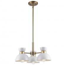  71855-3 WH-AG - Chandeliers White/Antique Gold