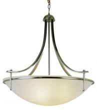  8177 BN - Vitalian Collection, Metal Trimmed Glass Bowl, Indoor Hanging Pendant Light