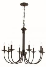  9018 BK - Candle 26.5" Chandelier