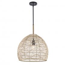  PND-2248 BK - Reef 1 - Light Rattan Pendant