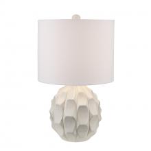  RTL-9168 WH - Halloway 1 - Light Scallop Table Lamp