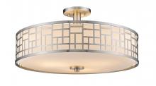  330-SF20-BN - 3 Light Semi Flush Mount