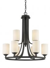  435-9BRZ - 9 Light Chandelier