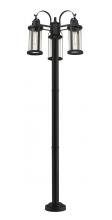  569MP3-567P-BK - 3 Light Outdoor Post Mounted Fixture