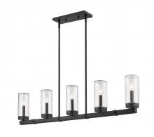  589-5L-BK - 5 Light Outdoor Linear Chandelier