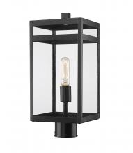  596PHMR-BK - 1 Light Outdoor Post Mount Fixture