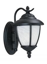 Generation Lighting 84049EN3-185 - Yorktown transitional 1-light LED outdoor exterior medium wall lantern sconce in forged iron finish