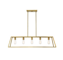  1-327-5-322 - Denton 5-Light Linear Chandelier in Warm Brass