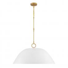  7-2918-1-157 - Alta 1-Light Pendant in White Bisque and Brass