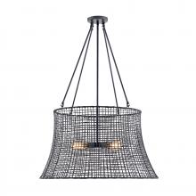 Savoy House Canada 7-6192-4-89 - Longleaf 4-Light Outdoor Chandelier in Matte Black