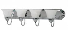  60/318 - Ballerina - 4 Light 30" Vanity with Alabaster Glass - Polished Chrome Finish