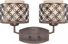  60/4562 - Margaux - 2 Light Vanity Fixture w/ Chestnut Glass