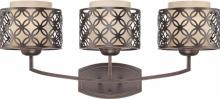  60/4563 - Margaux - 3 Light Vanity Fixture w/ Chestnut Glass