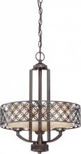  60/4567 - Margaux - 3 Light Chandelier w/ Chestnut Glass