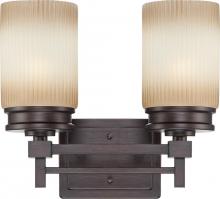  60/4602 - Wright - 2 Light Vanity Fixture w/ Amaretto Glass