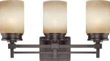  60/4603 - Wright - 3 Light Vanity Fixture w/ Amaretto Glass