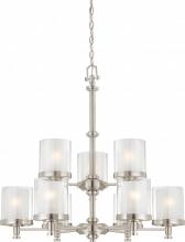  60/4649 - Decker - 9 Light Chandelier w/ Clear & Frosted Glass