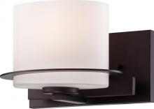  60/5001 - 1-Light Wall Mounted Vanity Light in Venetian Bronze Finish with Etched Opal Glass