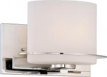  60/5101 - Loren - 1 Light Vanity with Oval Frosted Glass - Polished Nickel Finish