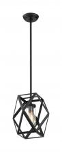 Nuvo 60/7302 - Zemi - 1 Light Mini Pendant with Clear Glass - Black Finish